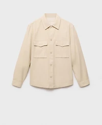 Mango Men's Pockets Lyocell Cotton Jacket