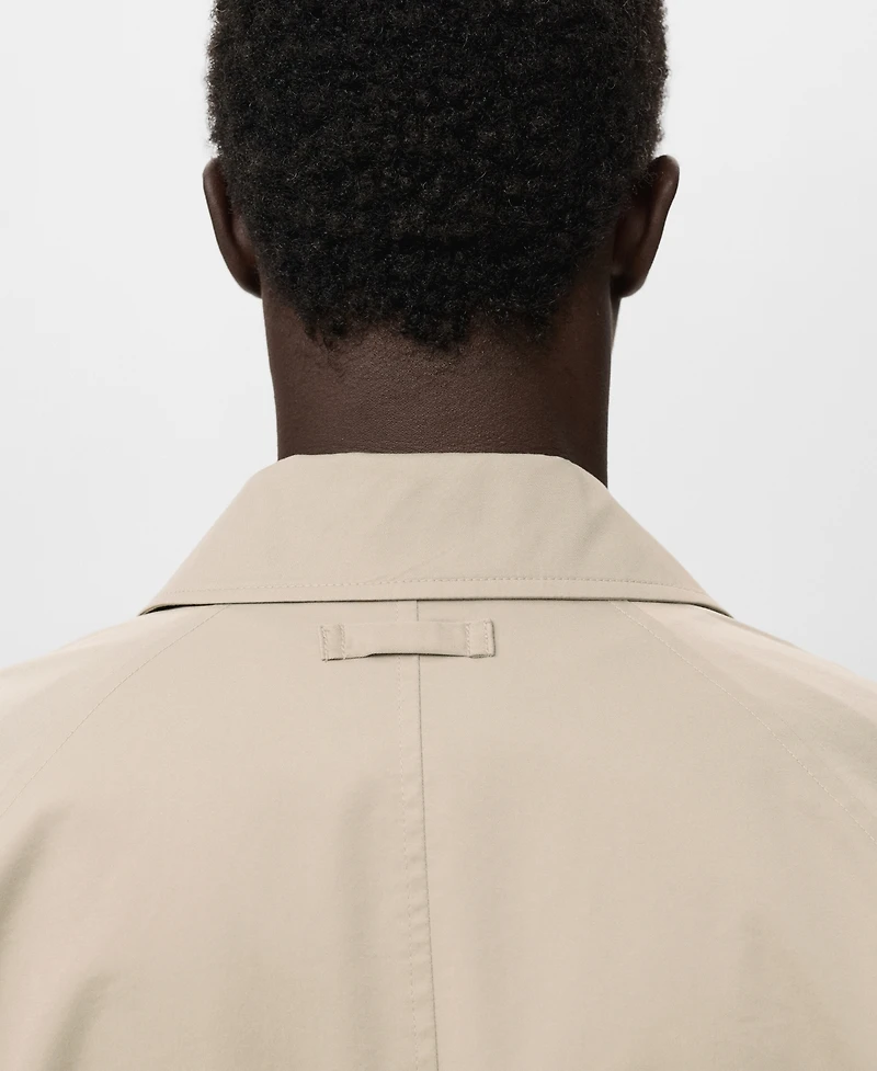 Mango Men's Classic Water-Repellent Trench Coat