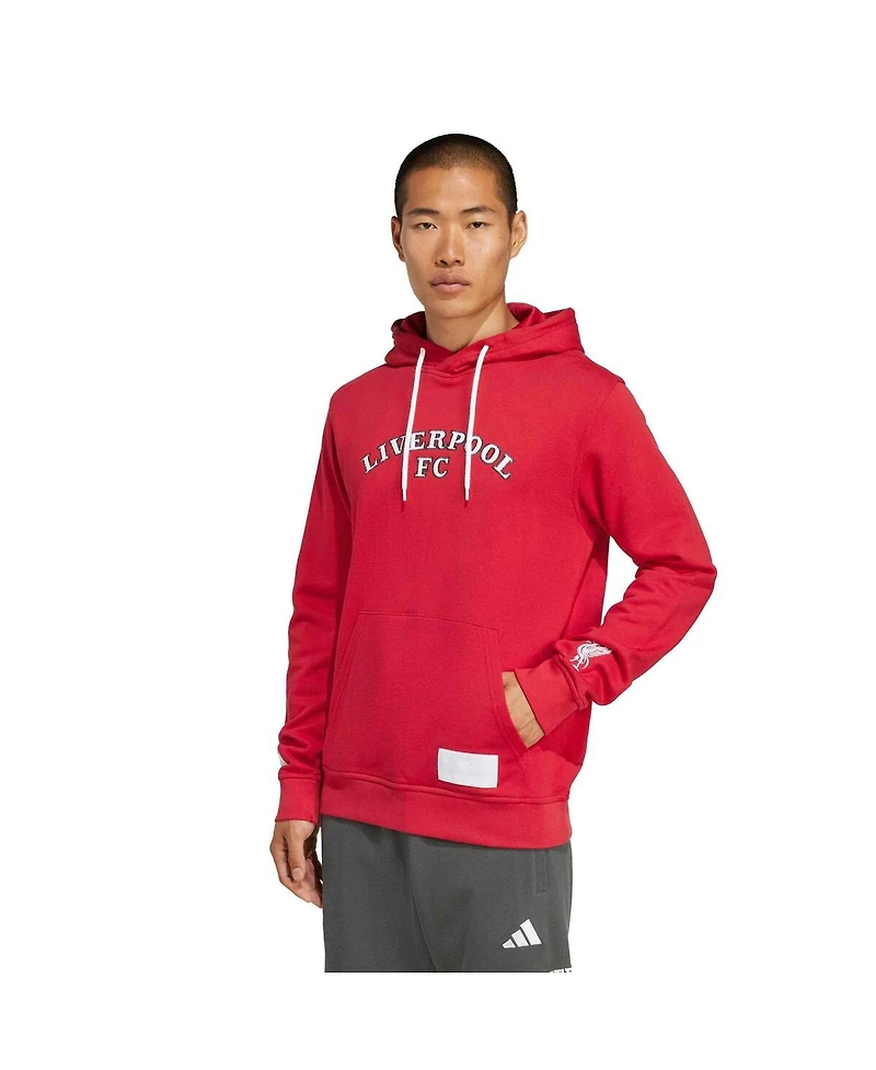 Adidas Men's Red Liverpool Us Pack Pullover Hoodie