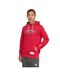 Adidas Men's Red Liverpool Us Pack Pullover Hoodie