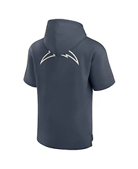 Fanatics Men's Navy Los Angeles Chargers Elements Future Ground Lettering Short Sleeve Pullover Hoodie