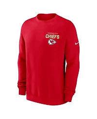 Nike Men's Red Kansas City Chiefs Primetime Club Fleece Pullover Sweatshirt
