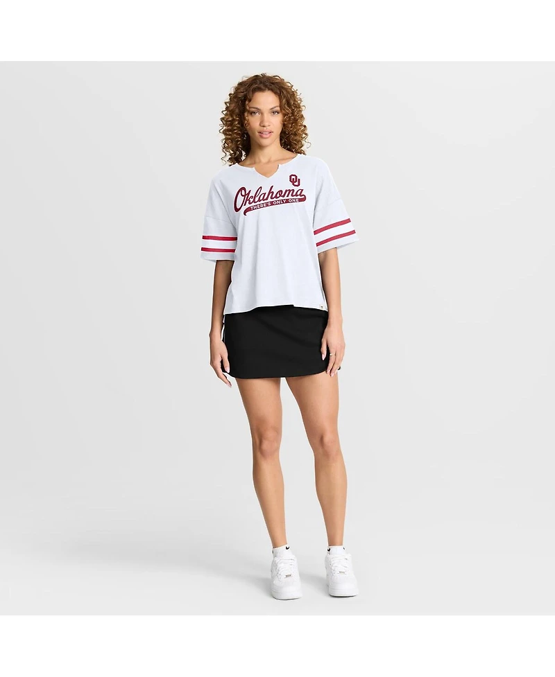 Fanatics Women's White Oklahoma Sooners Hometown Premium Script T-Shirt