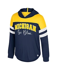 Colosseum Toddler Navy Michigan Wolverines Reflection Hoodie Long Sleeve T-Shirt