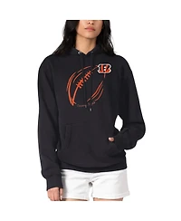 G-iii 4Her by Carl Banks Women's Cincinnati Bengals Football Logo Fleece Tri-Blend Pullover Hoodie