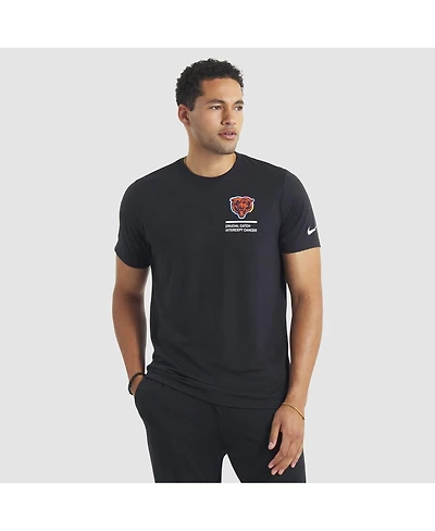 Nike Men's Black Chicago Bears 2025 Nfl Crucial Catch Tri-Blend Dri-fit T-Shirt