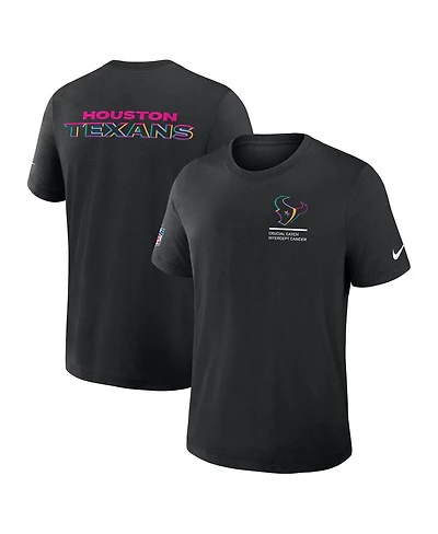 Nike Men's Black Houston Texans 2025 Nfl Crucial Catch Tri-Blend Dri-fit T-Shirt