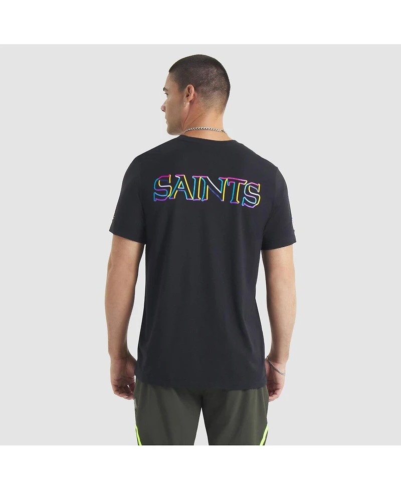 Nike Men's Black New Orleans Saints 2025 Nfl Crucial Catch Tri-Blend Dri-fit T-Shirt