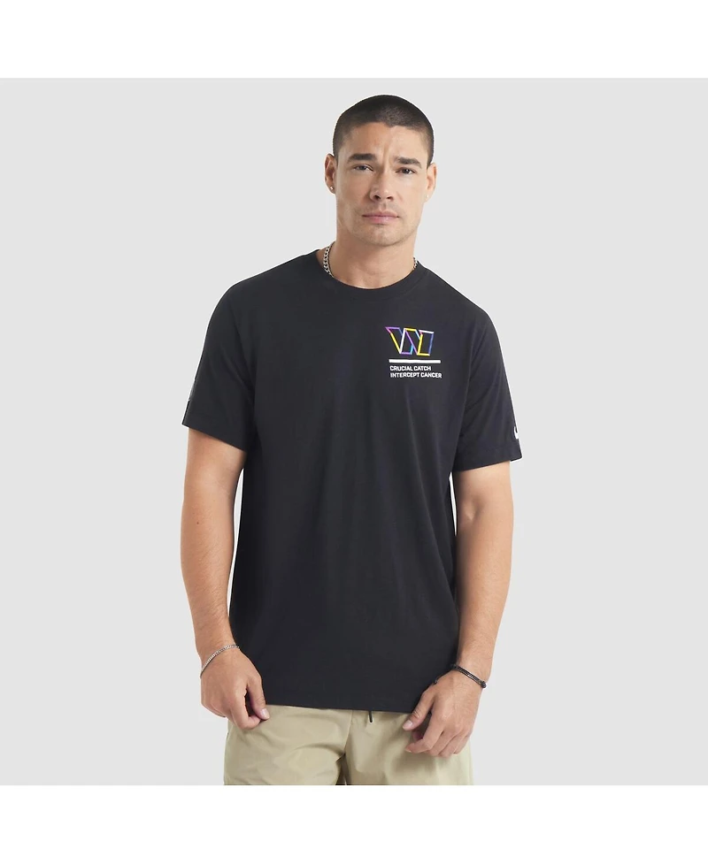 Nike Men's Black Washington Commanders 2025 Nfl Crucial Catch Tri-Blend Dri-fit T-Shirt