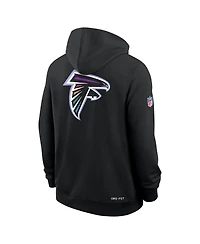 Nike Men's Black Atlanta Falcons 2025 Nfl Crucial Catch Sideline Standard Issue Dri-fit Hoodie
