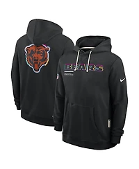 Nike Men's Black Chicago Bears 2025 Nfl Crucial Catch Sideline Standard Issue Dri-fit Hoodie