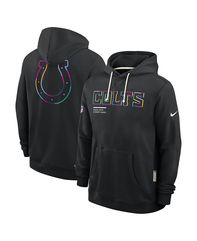 Nike Men's Black Indianapolis Colts 2025 Nfl Crucial Catch Sideline Standard Issue Dri-fit Hoodie