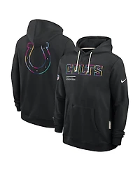 Nike Men's Black Indianapolis Colts 2025 Nfl Crucial Catch Sideline Standard Issue Dri-fit Hoodie