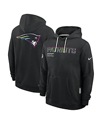 Nike Men's Black New England Patriots 2025 Nfl Crucial Catch Sideline Standard Issue Dri-fit Hoodie