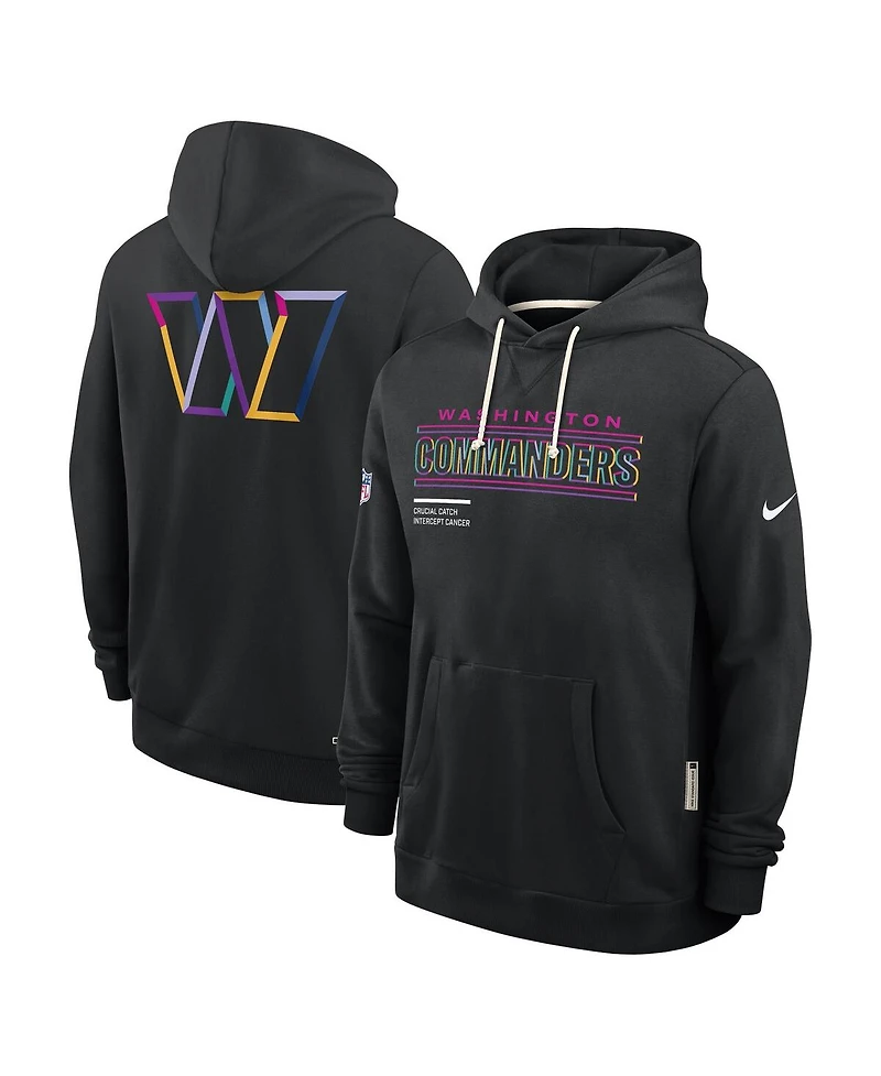 Nike Men's Black Washington Commanders 2025 Nfl Crucial Catch Sideline Standard Issue Dri-fit Hoodie