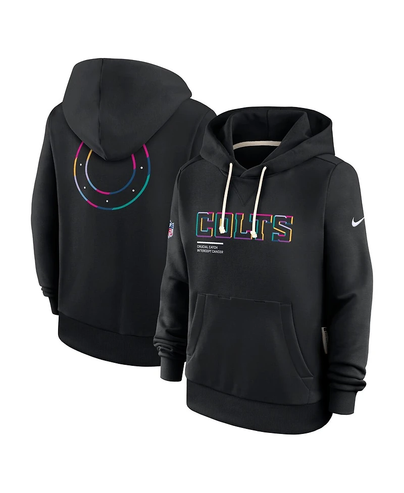 Nike Women's Black Indianapolis Colts 2025 Nfl Crucial Catch Sideline Standard Issue Dri-fit Hoodie