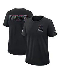 Nike Women's Black Indianapolis Colts 2025 Nfl Crucial Catch Tri-Blend Dri-fit T-Shirt
