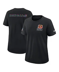 Nike Women's Black Cincinnati Bengals 2025 Nfl Crucial Catch Tri-Blend Dri-fit T-Shirt
