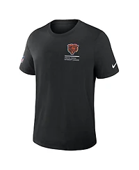 Nike Men's Black Chicago Bears Tall 2025 Nfl Crucial Catch Tri-Blend Dri-fit T-Shirt