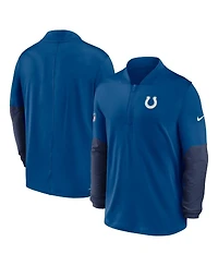 Nike Men's Royal Indianapolis Colts Sideline Dri-fit Half-Zip Pullover Sweatshirt