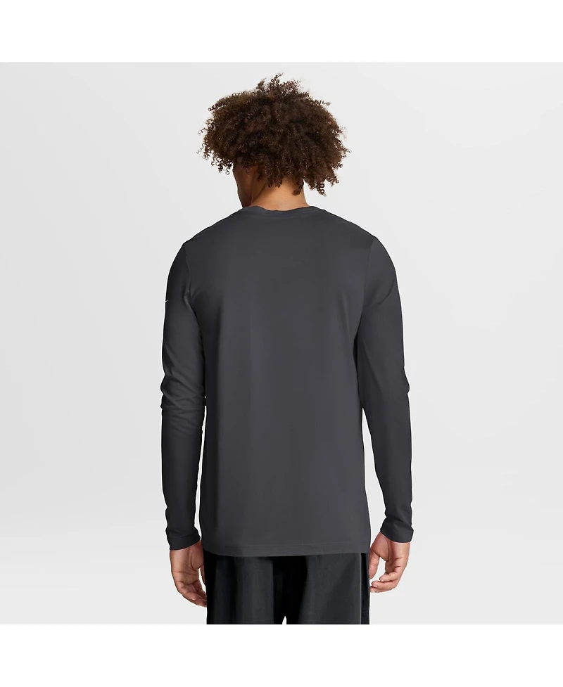 Nike Men's Anthracite Green Bay Packers Primetime Legend Icon Performance Long Sleeve T-Shirt