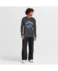 Nike Men's Anthracite Detroit Lions Primetime Legend Icon Performance Long Sleeve T-Shirt