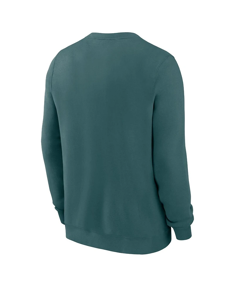 Nike Men's Midnight Green Philadelphia Eagles Primetime Club Fleece Pullover Sweatshirt