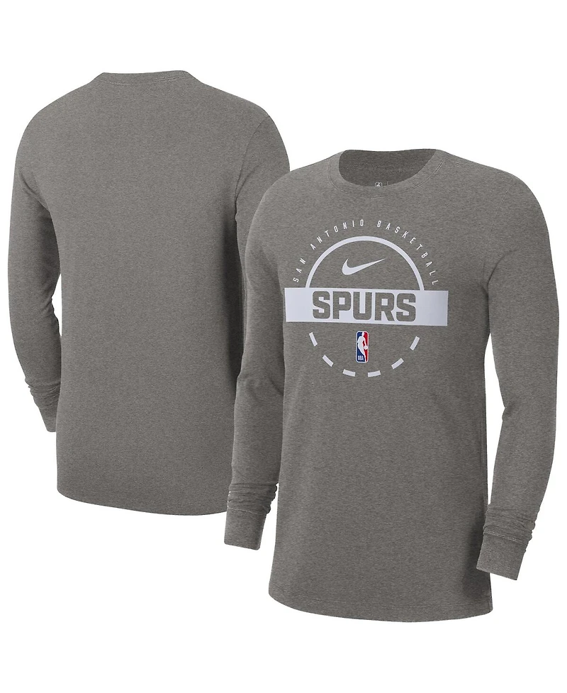 Nike Men's Charcoal San Antonio Spurs Authentic Long Sleeve Practice T-Shirt