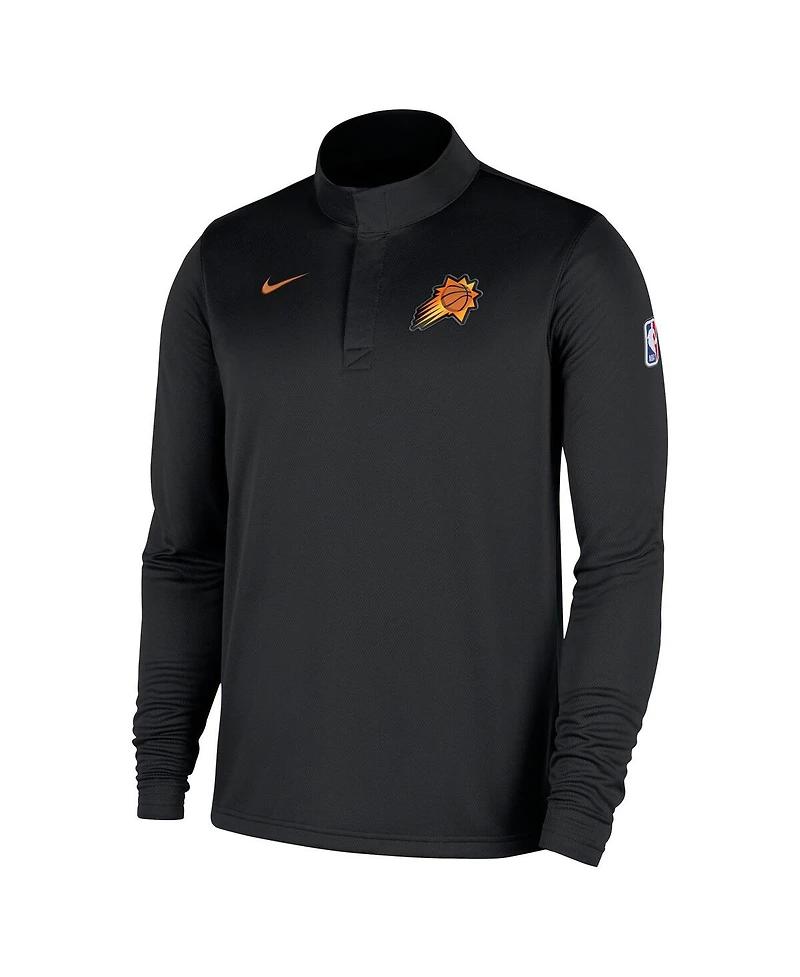 Nike Men's Black Phoenix Suns 2025/26 Authentic Coaches Quarter-Zip Dri-Fit Hoodie