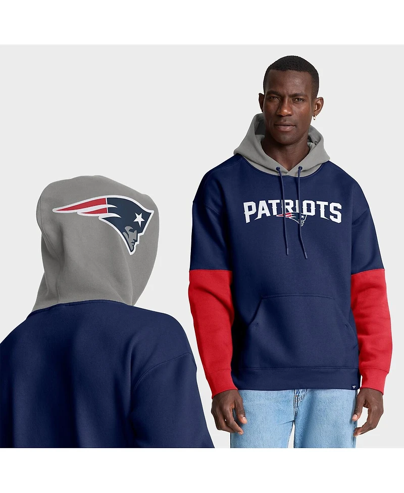 Fanatics Men's Navy New England Patriots Helmet Pullover Hoodie