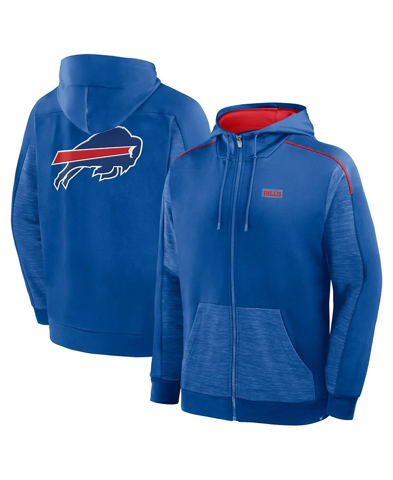 Fanatics Men's Royal Buffalo Bills Checkdown Pass Full-Zip Hoodie