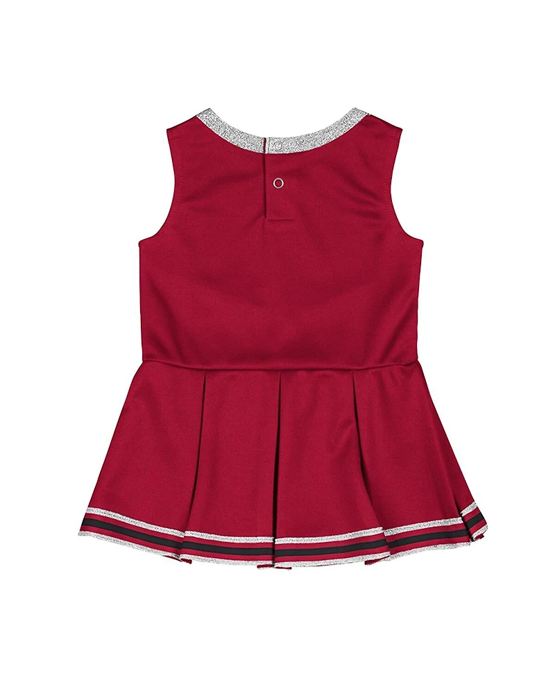 Colosseum Girls Baby Boys and Cardinal Arkansas Razorbacks Lollipop Park Cheer Dress