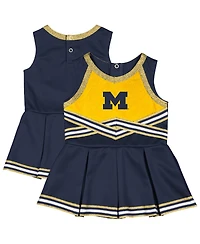 Colosseum Girls Baby Boys and Navy Michigan Wolverines Lollipop Park Cheer Dress
