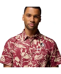 Columbia Men's Garnet Florida State Seminoles Super Slack Tide Omni-Wick Button-Up Shirt