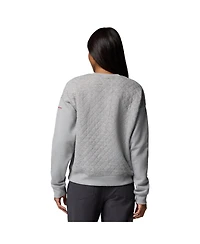 Columbia Women's Gray Ohio State Buckeyes Collegiate Hart Mountain Quilted Sweatshirt