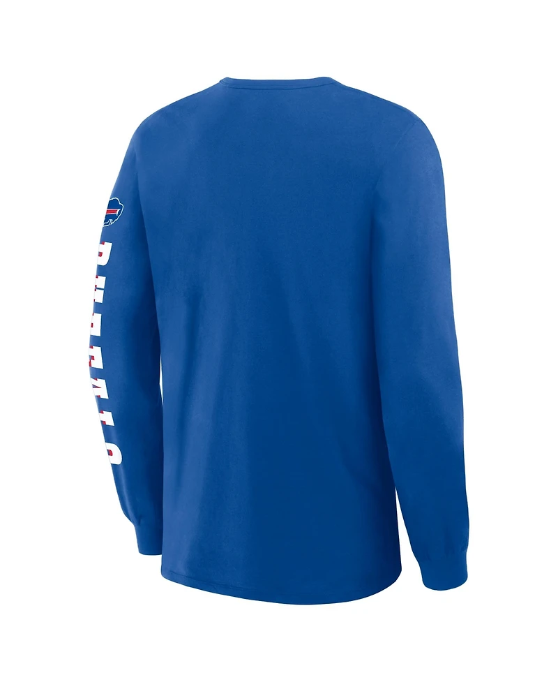 Fanatics Men's Royal Buffalo Bills Hometown Sweep Legacy Long Sleeve T-Shirt