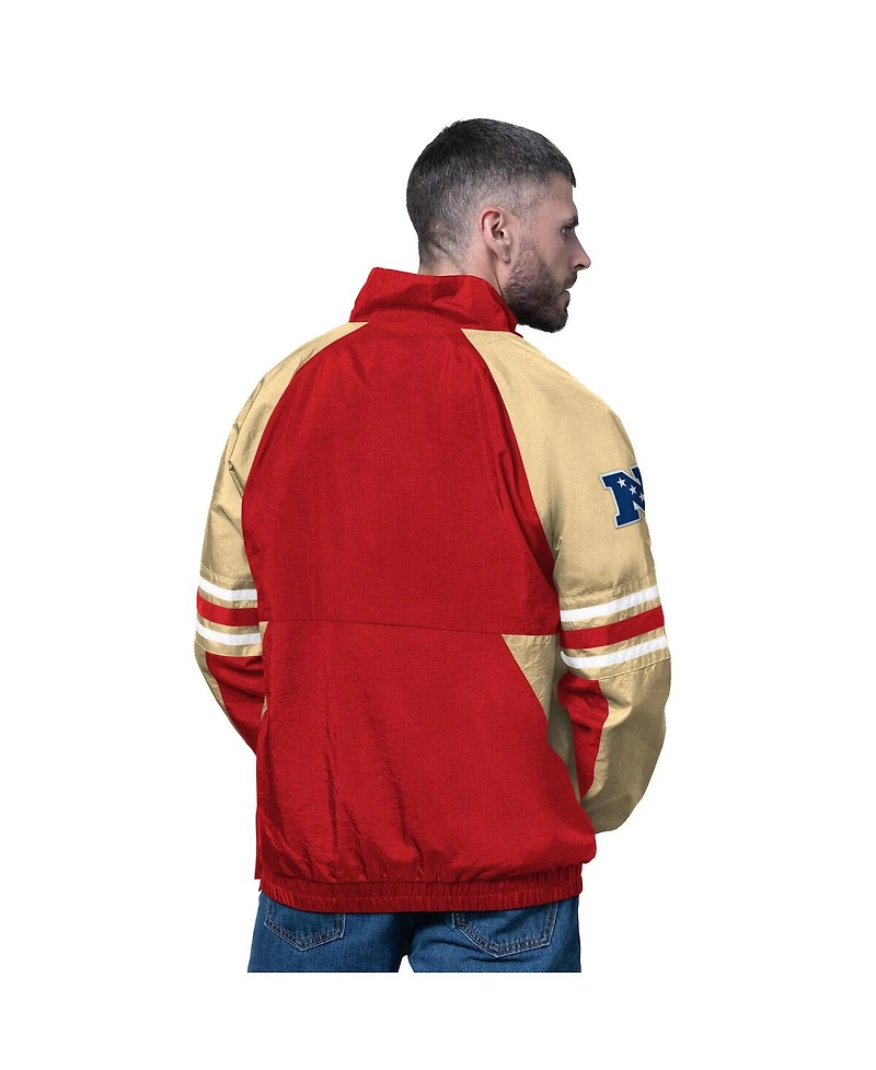 Starter Men's Scarlet San Francisco 49ers Prospect Half-Zip Pullover Sweatshirt