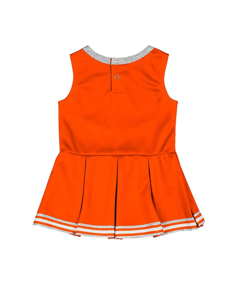 Colosseum Girls Baby Boys and Girls Orange Miami Hurricanes Lollipop Park Cheer Dress