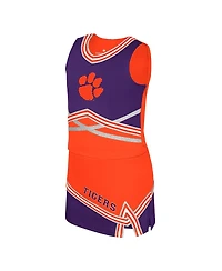 Colosseum Big Girls 2-Piece Orange Clemson Tigers Lollipop Park Cheer Set