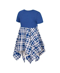 Colosseum Girls Toddler Royal Kentucky Wildcats Marceline Plaid Dress