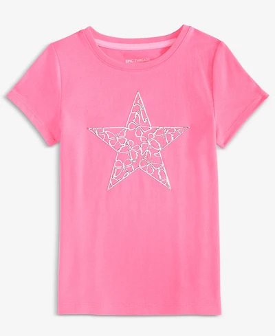 Epic Threads Girls Toddler 2T-4T Metallic Star Print Short-Sleeve T-Shirt, Macy's Exclusive