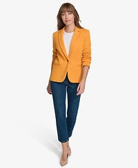 Tommy Hilfiger Women's Scuba One-Button Blazer