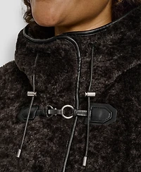 Dkny Plus Hooded Toggle Coat