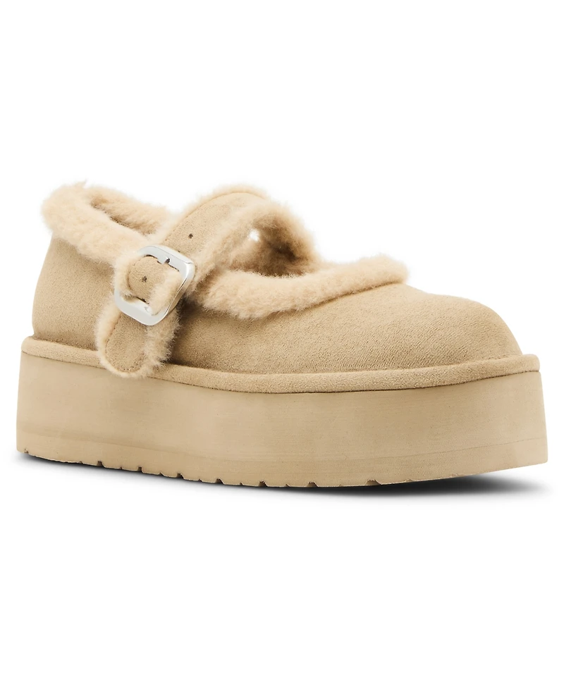 Madden Girl Women's Elena Cozy Platform Mary Jane Flat Shoes