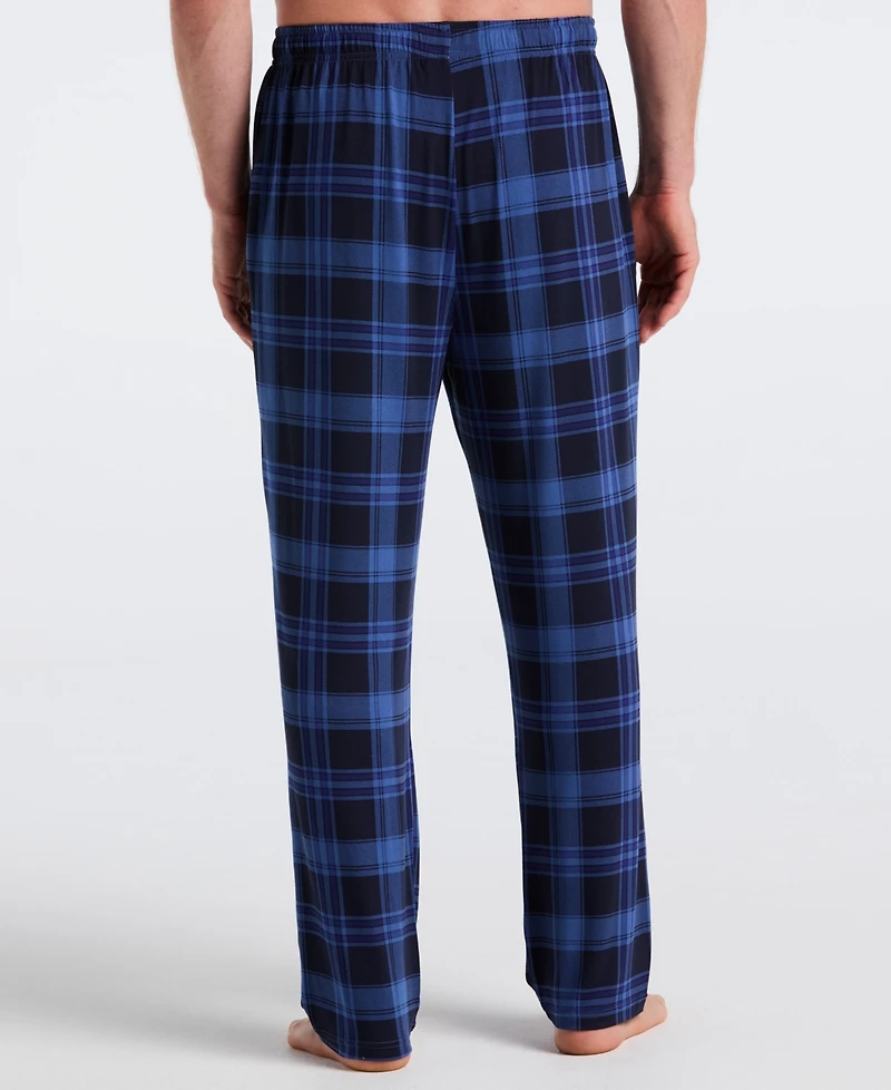 Perry Ellis Portfolio Men's Deluxe Touch Plaid Print Pajama Pants