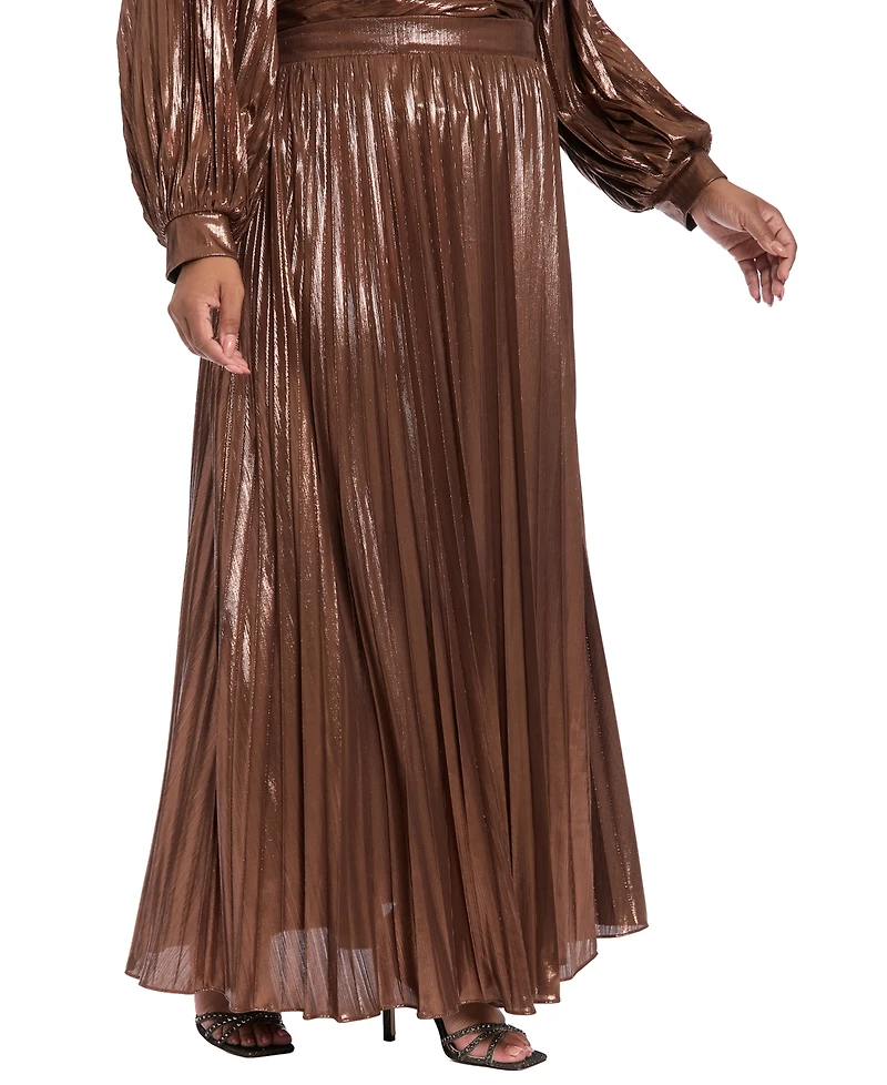 Muse Plus Pleated Maxi Skirt