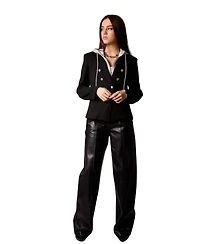 Blue Revival Women's Helen Double-Breasted Blazer with Removable Hoodie Insert