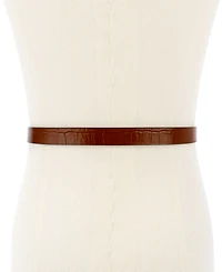 Michael Kors Logo Skinny Leather Belt