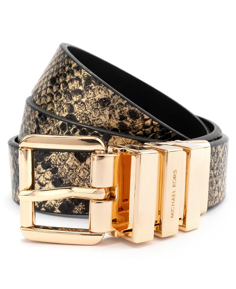 Michael Kors Women's Reversible Snake Pattern Belt