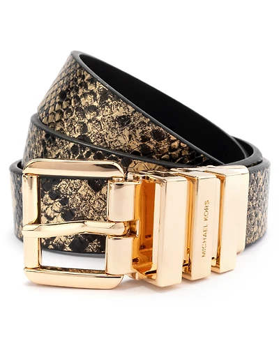 Michael Kors Women's Reversible Snake Pattern Belt